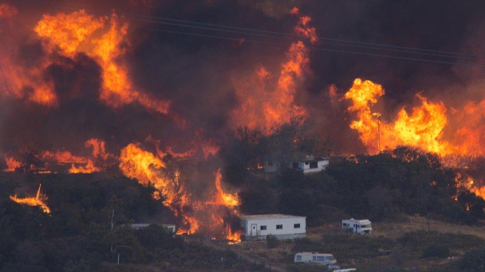 Rural houses destroyed