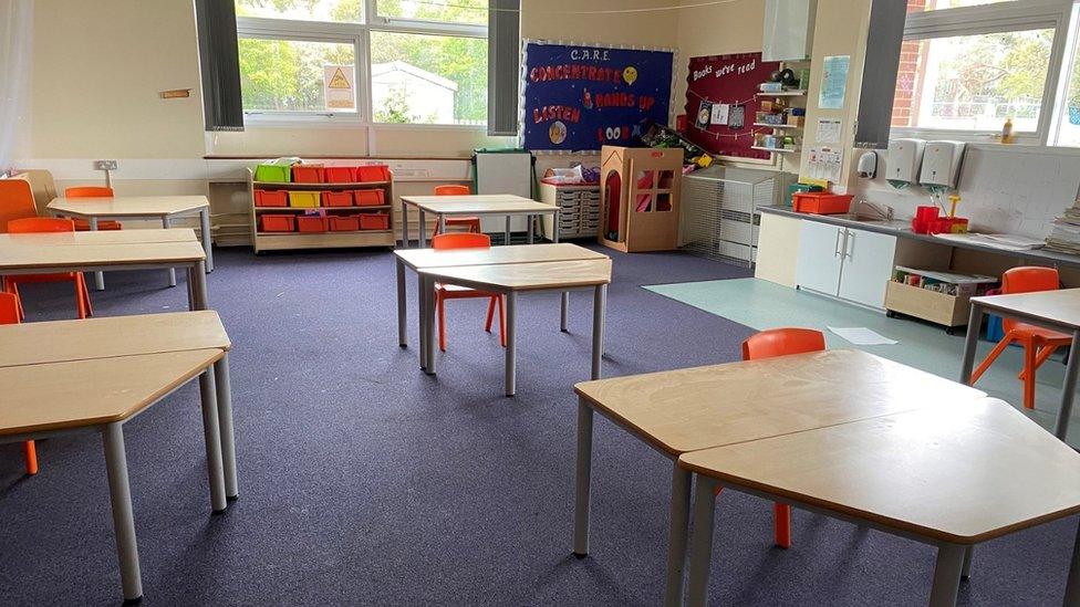 Classroom at North Denes Primary School