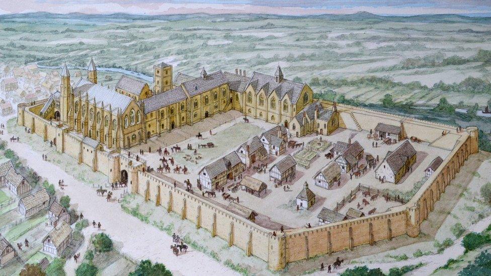 Artist's illustration of the castle