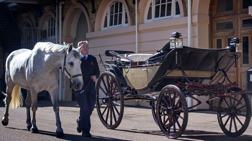 The carriage for the procession