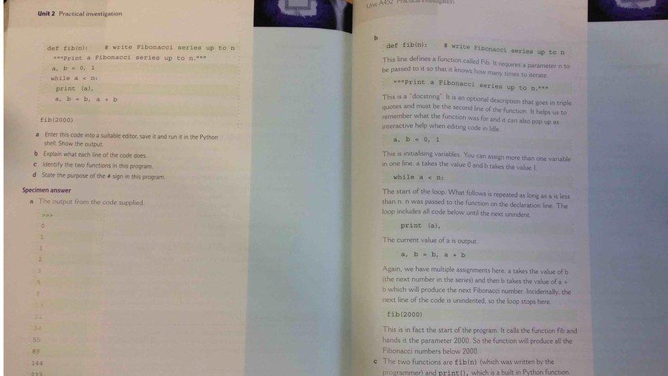 Hodder text book problem example pages