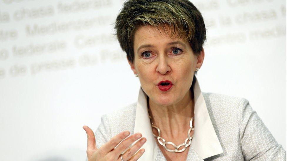 Swiss Justice Minister Simonetta Sommaruga (file pic)