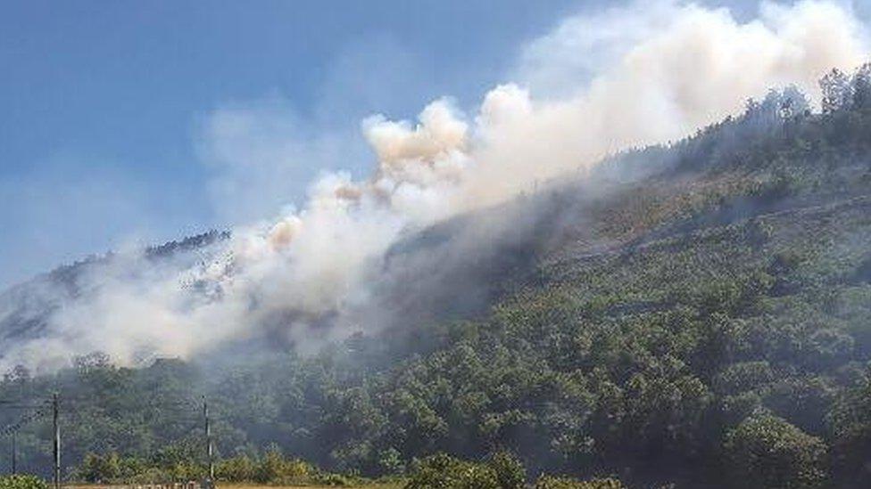 Fire at Cwm Rheidol