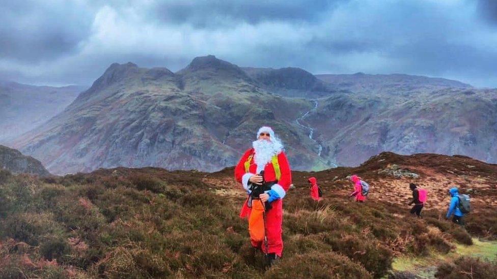 Jay Mistry dressed in Santa costume