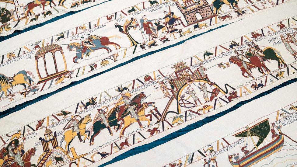 The unfinished recreation of the Bayeux Tapestry