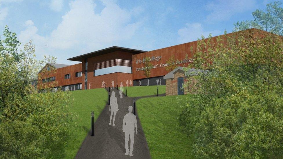 An artist's impression of the £6.6m A-level centre at Pembrokeshire College