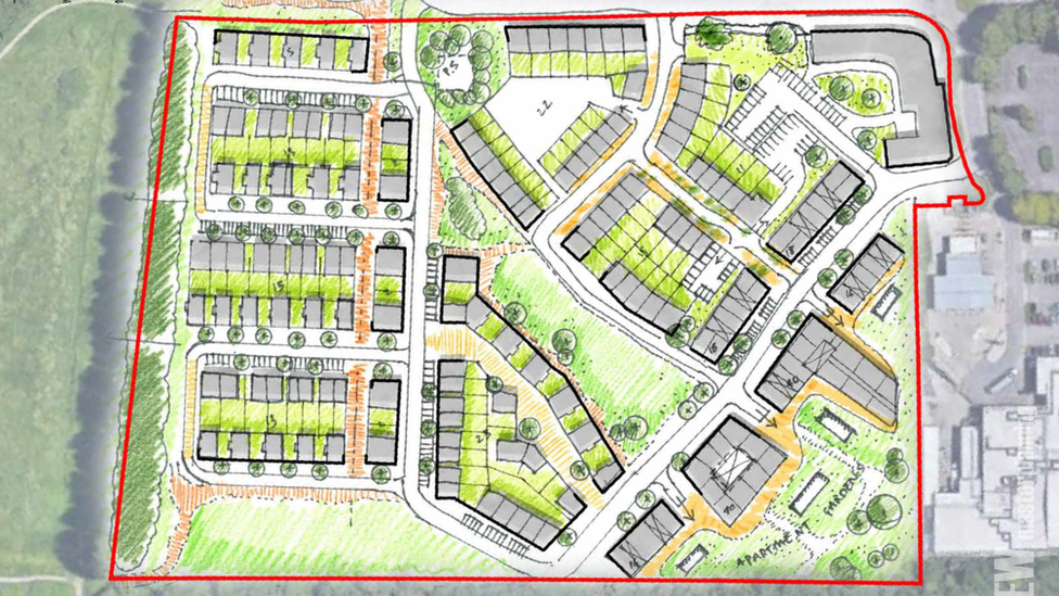 A diagram which illustrates the design concept for the homes