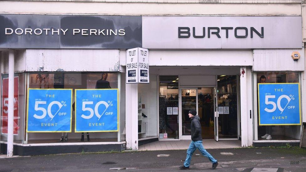 Dorothy Perkins and Burton shops