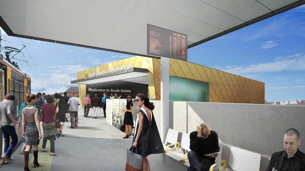 Artist's impression of South Shields transport interchange