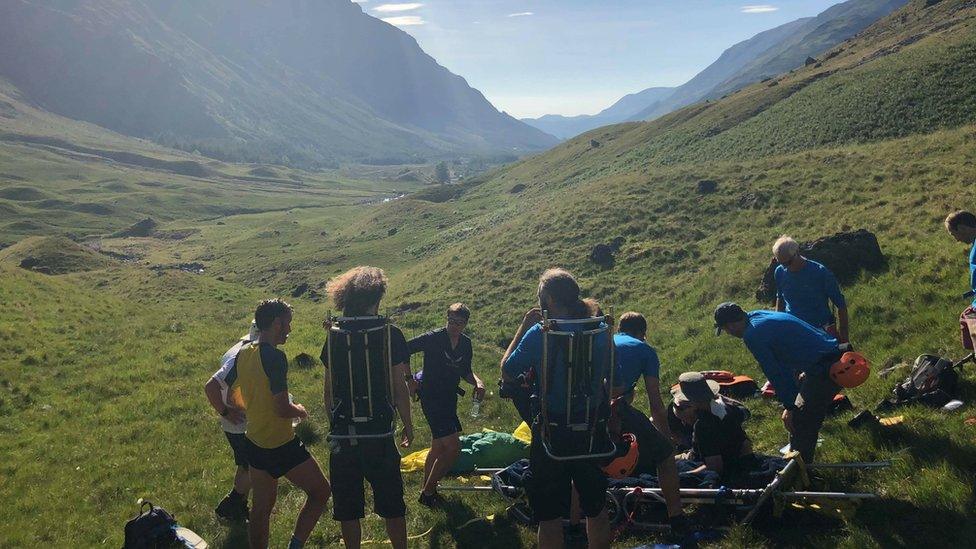 Mountain rescue team reaches injured man near Ennerdale