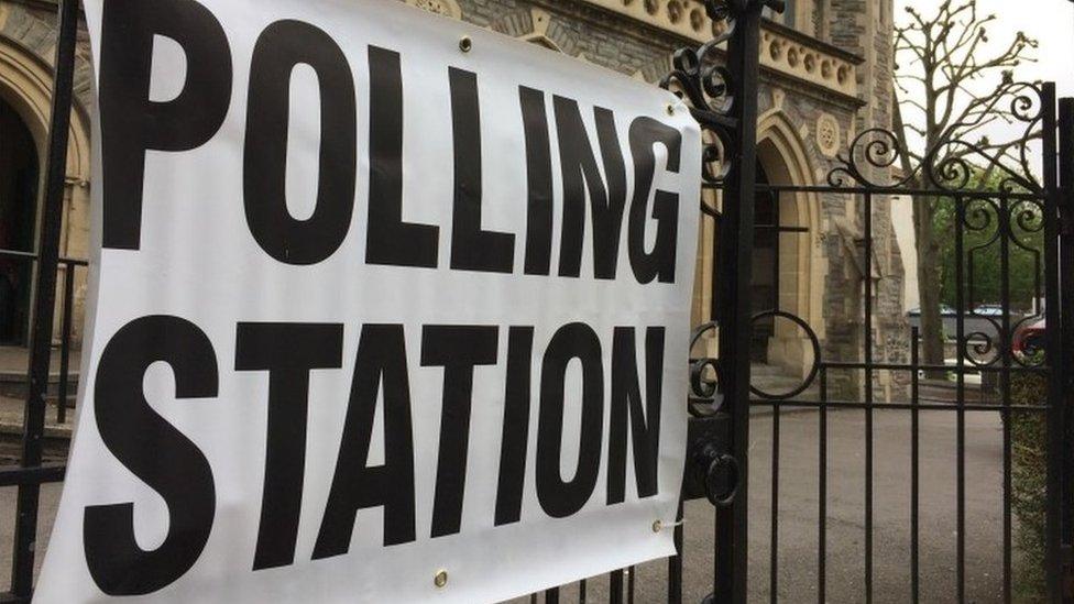 Polling station in Bristol during 2017 election