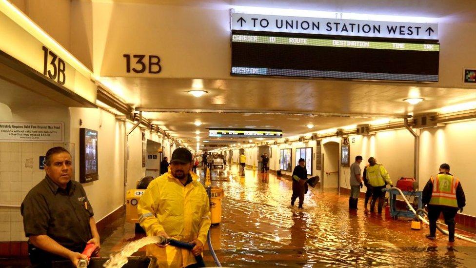 LA subway has been flooded