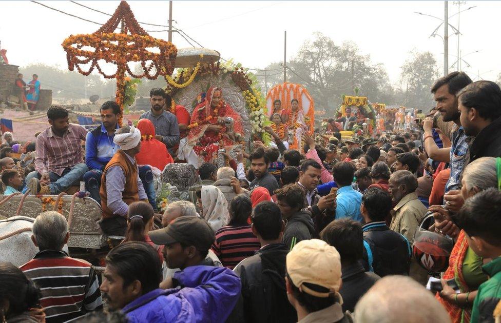 The Kumbh Mela is larger in Allahabad than anywhere else