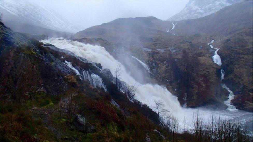 Snow melt in Glen Coe