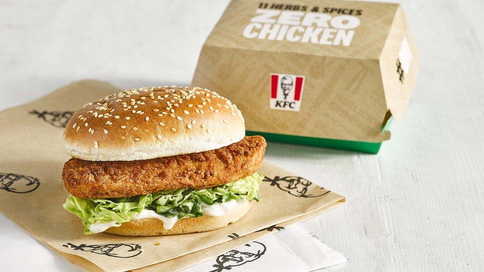 KFC's zero chicken burger