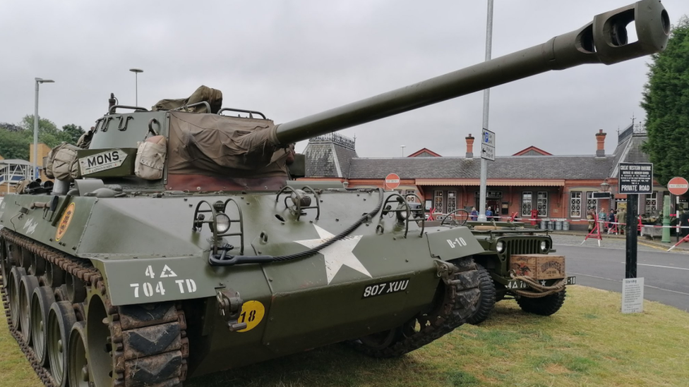 Tank at railway station