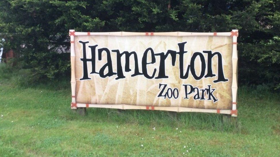 Hamerton Zoo Park sign