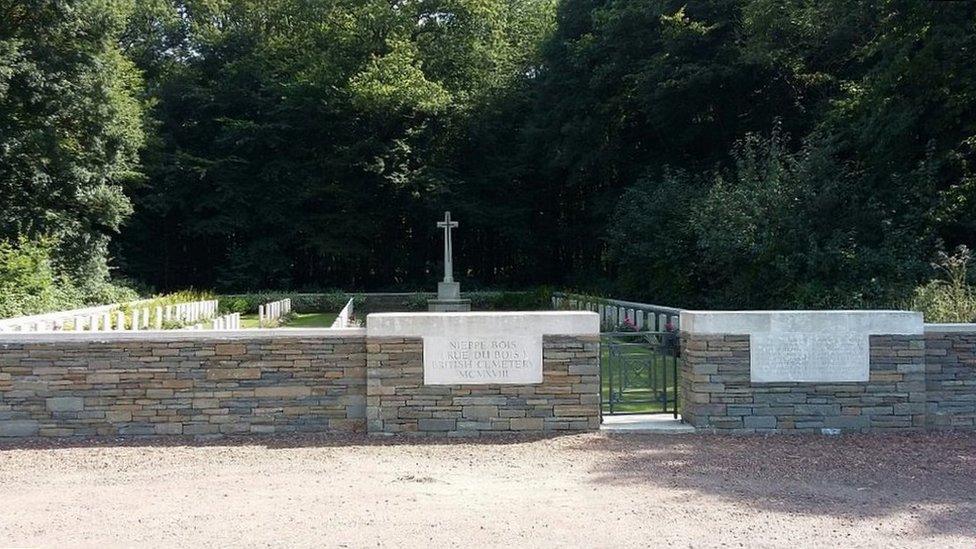 A photo showing Nieppe Bois (Rue du Bois) British Cemetery in France