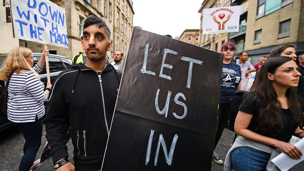 Residents protest