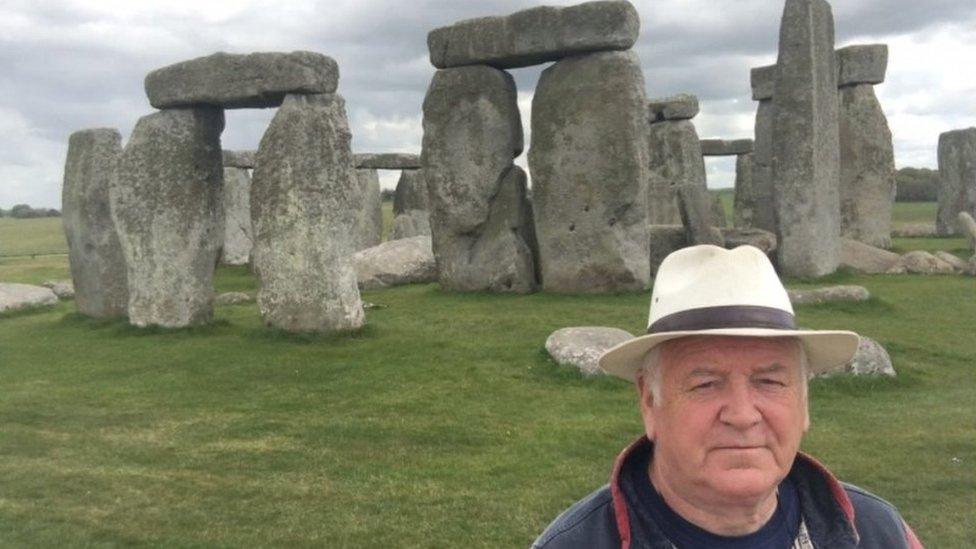 Steven Tasker at Stonehenge