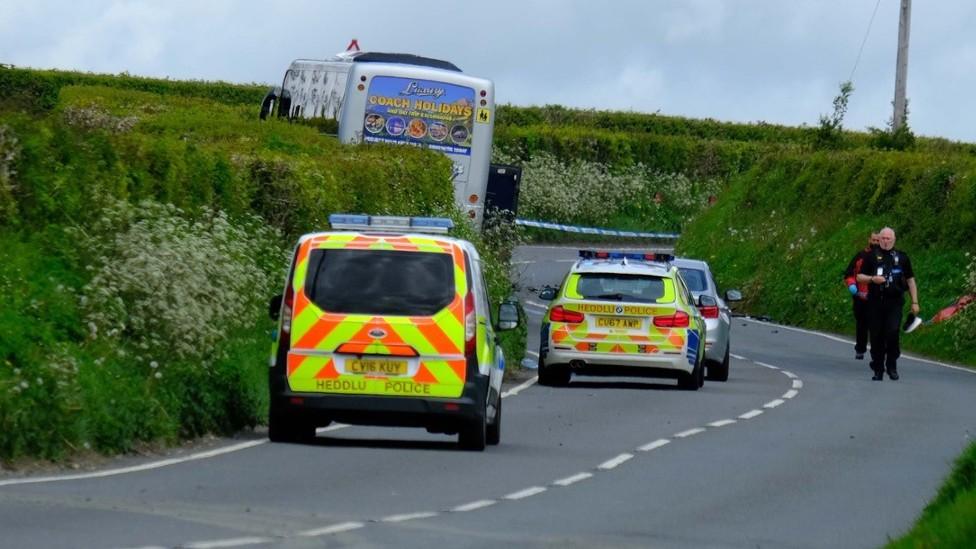 Crash site near Llandissilio