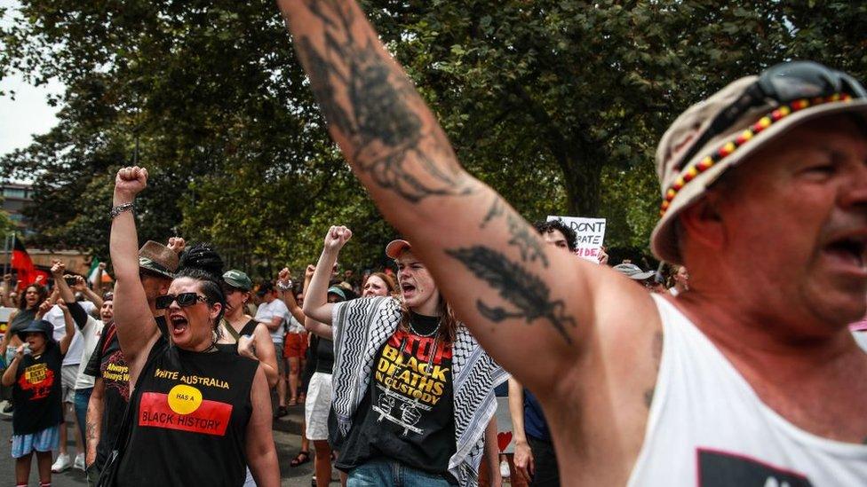 An "Invasion Day" rally in Sydney