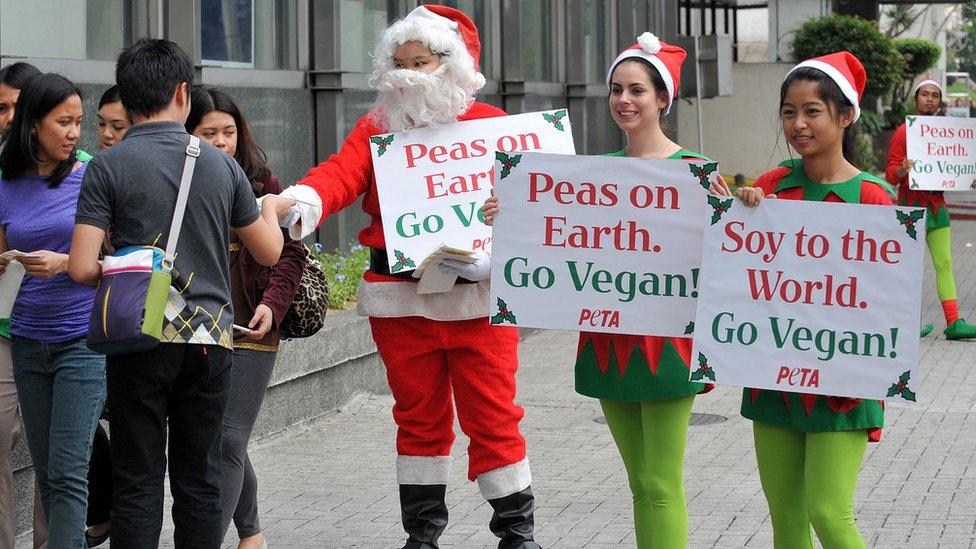 Vegan Santa and elves in the Philippines