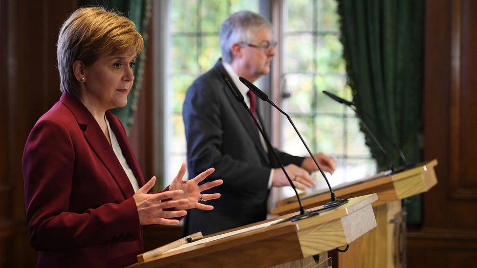 Nicola Sturgeon and Mark Drakeford