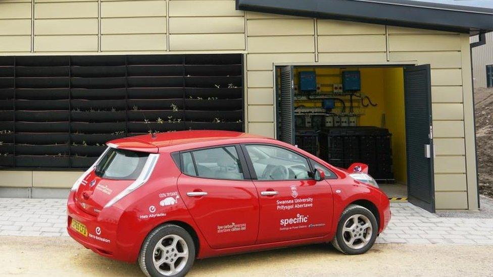 Car charging up at active classroom