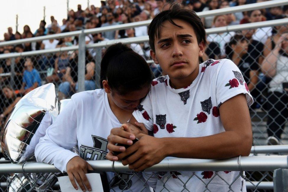 Classmates paid tribute at a vigil on Monday night