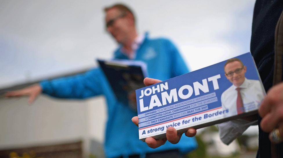 John Lamont out campaigning