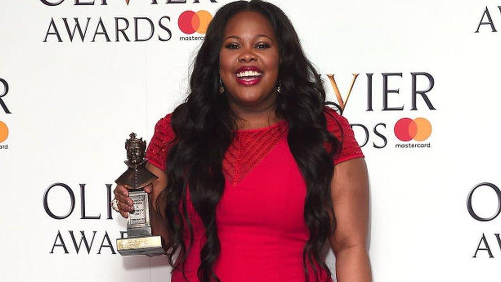 Amber Riley won the Best Actress In A Musical award for 'Dreamgirls' at The Olivier Awards 2017