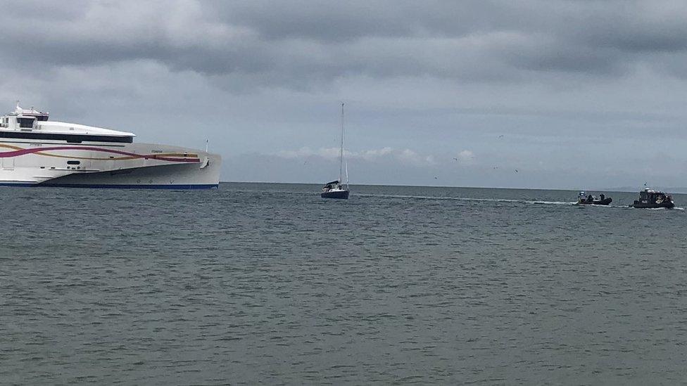 Coastguard Search and Rescue on Studland Beach, Poole