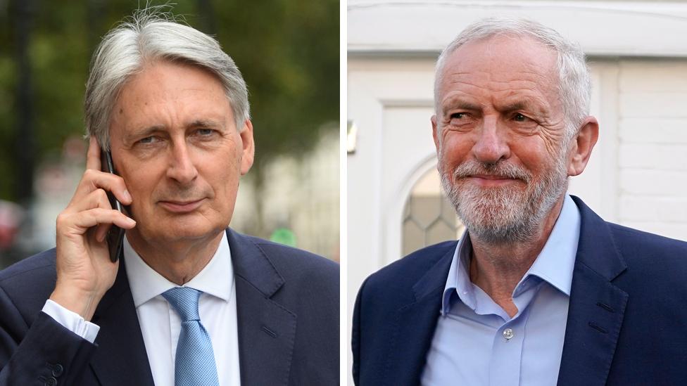 Philip Hammond and Jeremy Corbyn