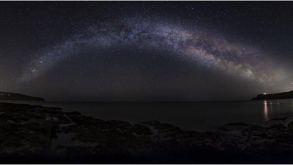 Milky Way over Ravenscar, North York Moors National Park