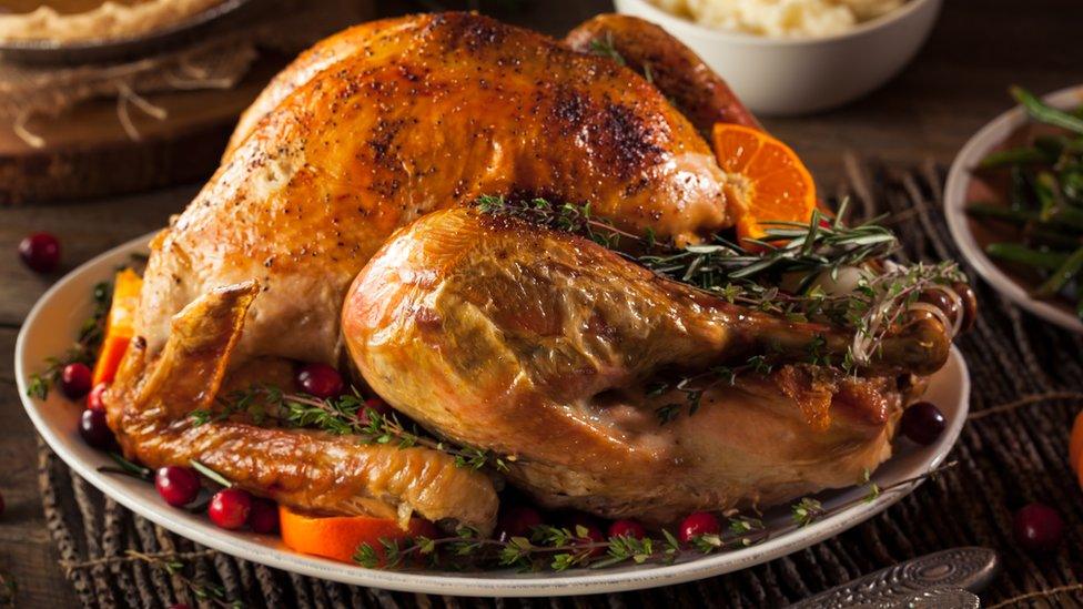 A roast turkey