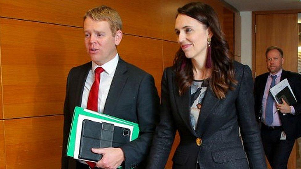 Chris Hipkins with Jacinda Ardern, 2021 file pic