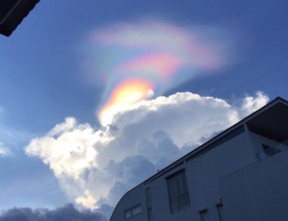 Picture of fire rainbow in Singapore on 20 February 2017