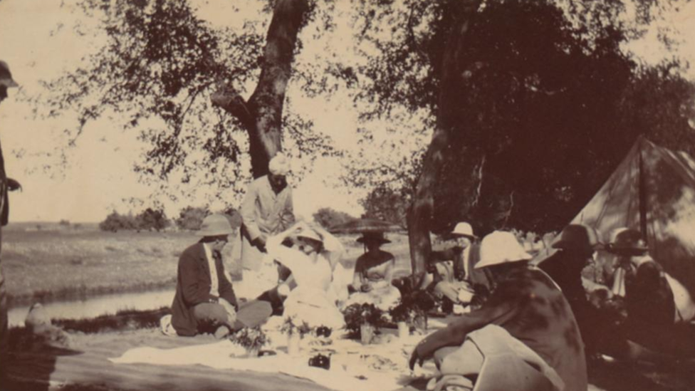 Men having a picnic