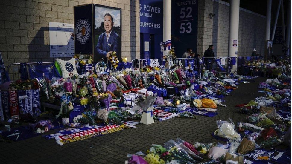 Tributes at King Power Stadium