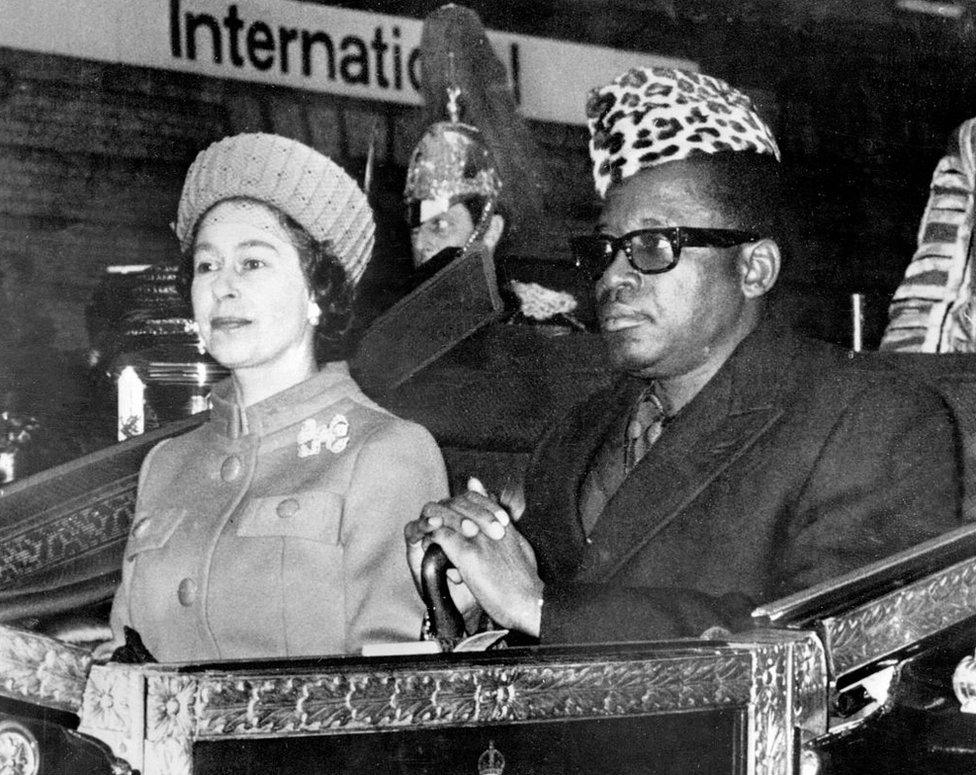 The Queen and President Mobutu in 1973