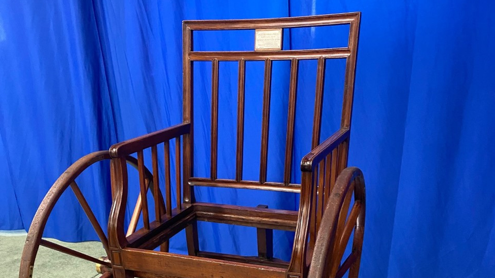 Florence Nightingale's wheelchair on display