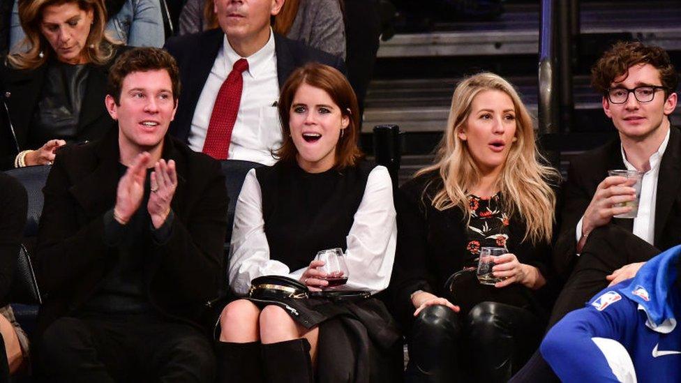 Prince Eugenie alongside Ellie Goulding