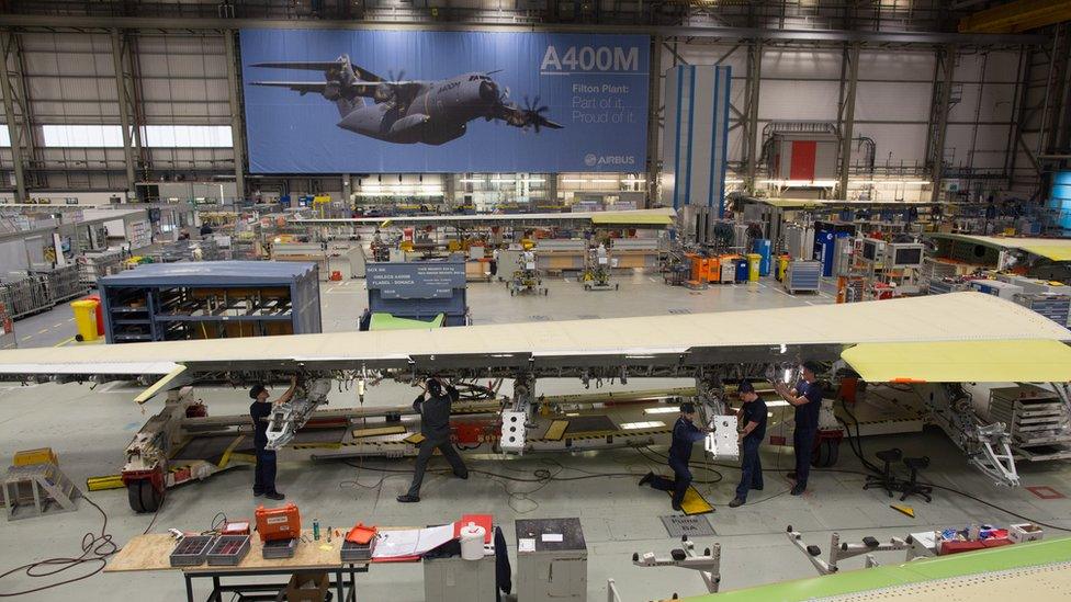 Airbus factory at Filton in Bristol