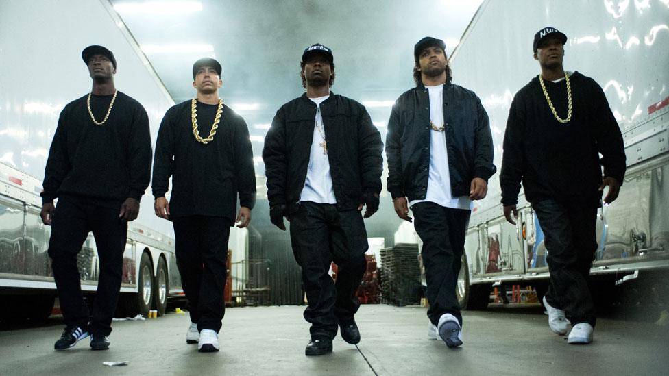 The lead actors in Straight Outta Compton