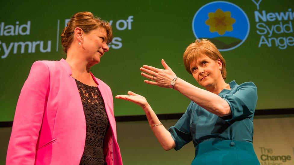 Leanne Wood and Nicola Sturgeon