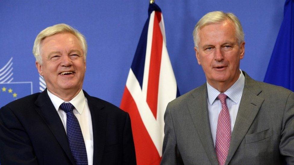 David Davis a Michel Barnier