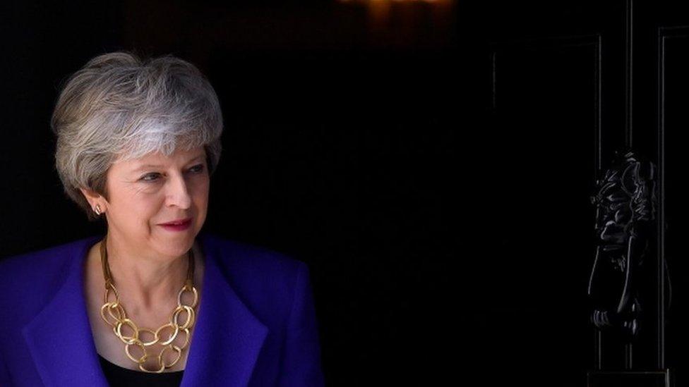 Theresa May outside 10 Downing Street