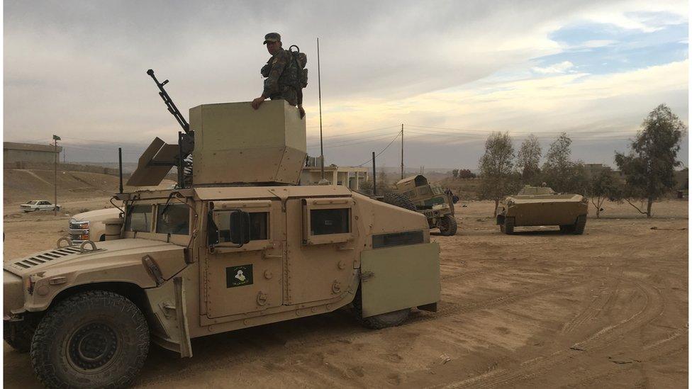 Image showing armoured vehicle in front of landscape around Nimrod