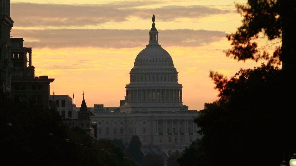 sunset over DC